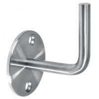 N05.0103.4US Держатель поручня без ложемента. Сатин. AISI304. Крепление на 2 отверстия. POSTAL