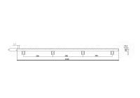 S4 Нейлоновая зубчатая рейка с металлической вставкой до 500 кг. (4 верхних крепления)