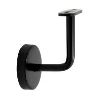 N05.0106.4XM.9005 Крепление плоского поручня к стене - черный, диаметр 70/12 мм, 3 крепежных отверстия, AISI 304