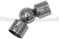 k262 Поворот литой, внешний, регулируемый, "шар", под трубу Ø50.8 мм (и Ø49 под дерево и ПВХ) , AISI 304