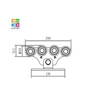 SGN.02.150 Опора роликовая (стальные ролики) Alutech