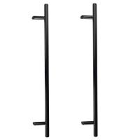 N64.PDO451400.4UM двусторонняя ручка-скоба, круглая, 45°, 32x1400 мм (AISI 304, универсальная, черная)