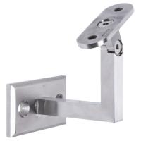 N05.0302.4XS Шарнирный держатель поручня на стену, диаметр 12 мм, нержавеющая сталь. Квадро. AISI304. матовый POSTAL