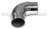 Отвод поручня забивной Д42,4х1,5мм, 90 град, полированный, с 2мя устан кольцами, aisi 304