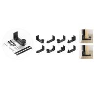 HMDD818 Фиксатор амбарной двери с двумя роликами и подшипником (большой и малый)