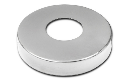 Низ стойки (крышка) Д42.4мм, толщ. 0.6мм, внешний Д100х18мм, полированный, aisi304