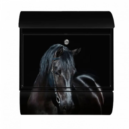 65.379 ящик почтовый с лошадью черный