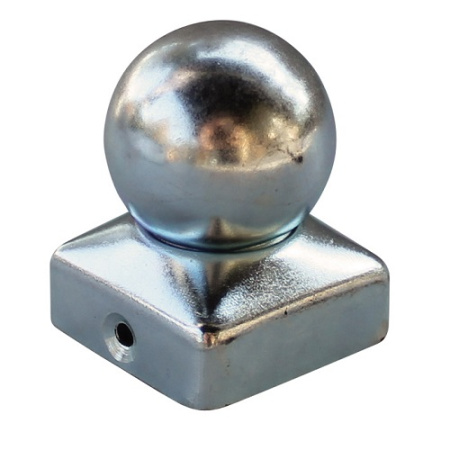 391060 крышка для столба 60х60 с шаром оцинкованная