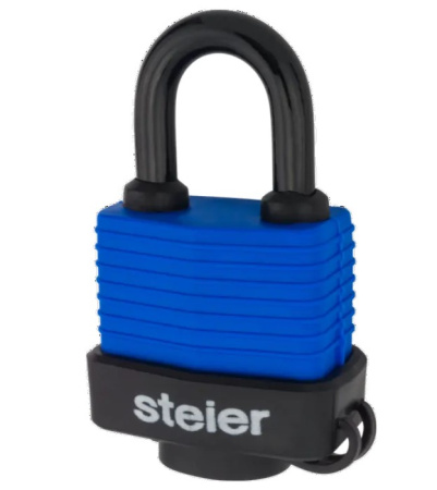 64.409 Замок навесной замок в ПВХ оболочке. 45 мм. STEIER