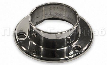 к-022 Фланец настенный для Д50,8 под 3 самореза 4,8мм, 90х3мм, литой aisi304