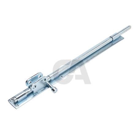 298.12.420 Засов горизонтальный под навесной замок, шток 12мм, площадка 35х420мм