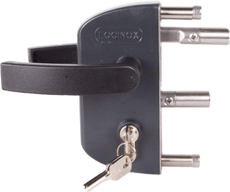 LAKZ4040P1L7016VCAP Накладной замок LOCINOX под квадратный профиль 40 мм, цвет RAL 7016.