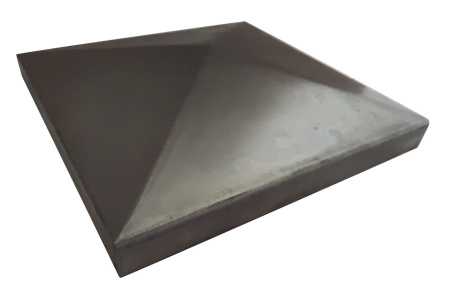 ZG01E Металлический колпак на столб 80*80. Черная сталь