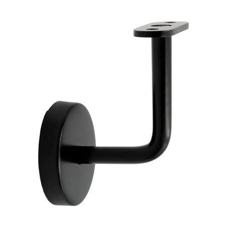 N05.0106.4XM.9005 Крепление плоского поручня к стене - черный, диаметр 70/12 мм, 3 крепежных отверстия, AISI 304