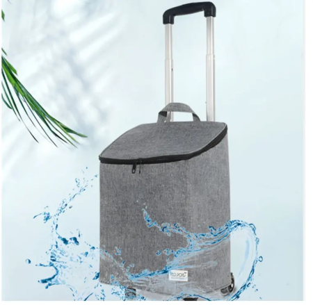 ХТ-2 GREY Тележка хозяйственная с телескопической ручкой цвет серый. Два колеса.